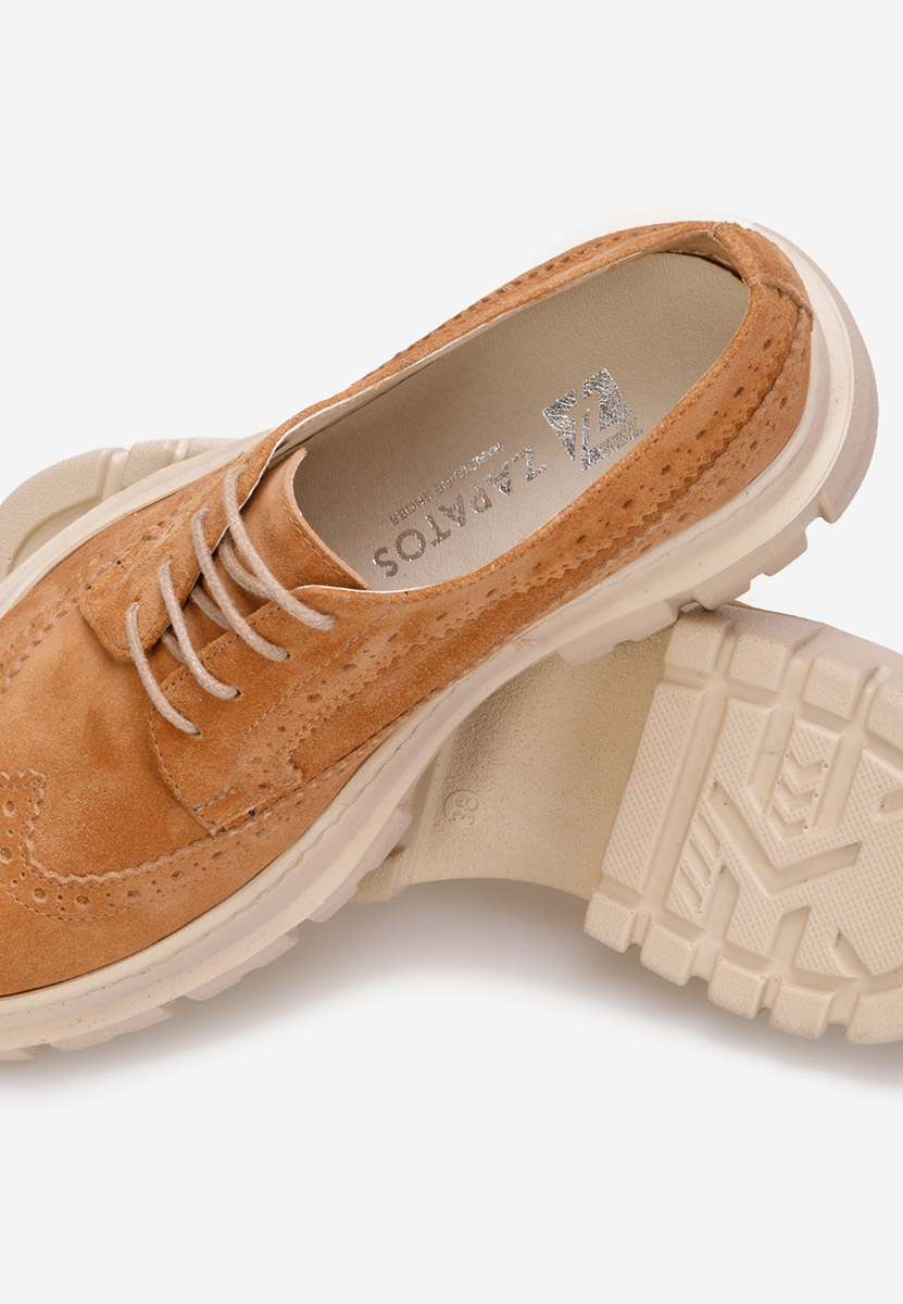 Camelové dámské brogue obuv Henise