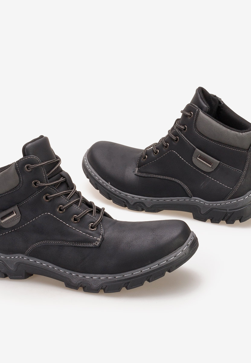 Černé pánské kotníkové boty Regan