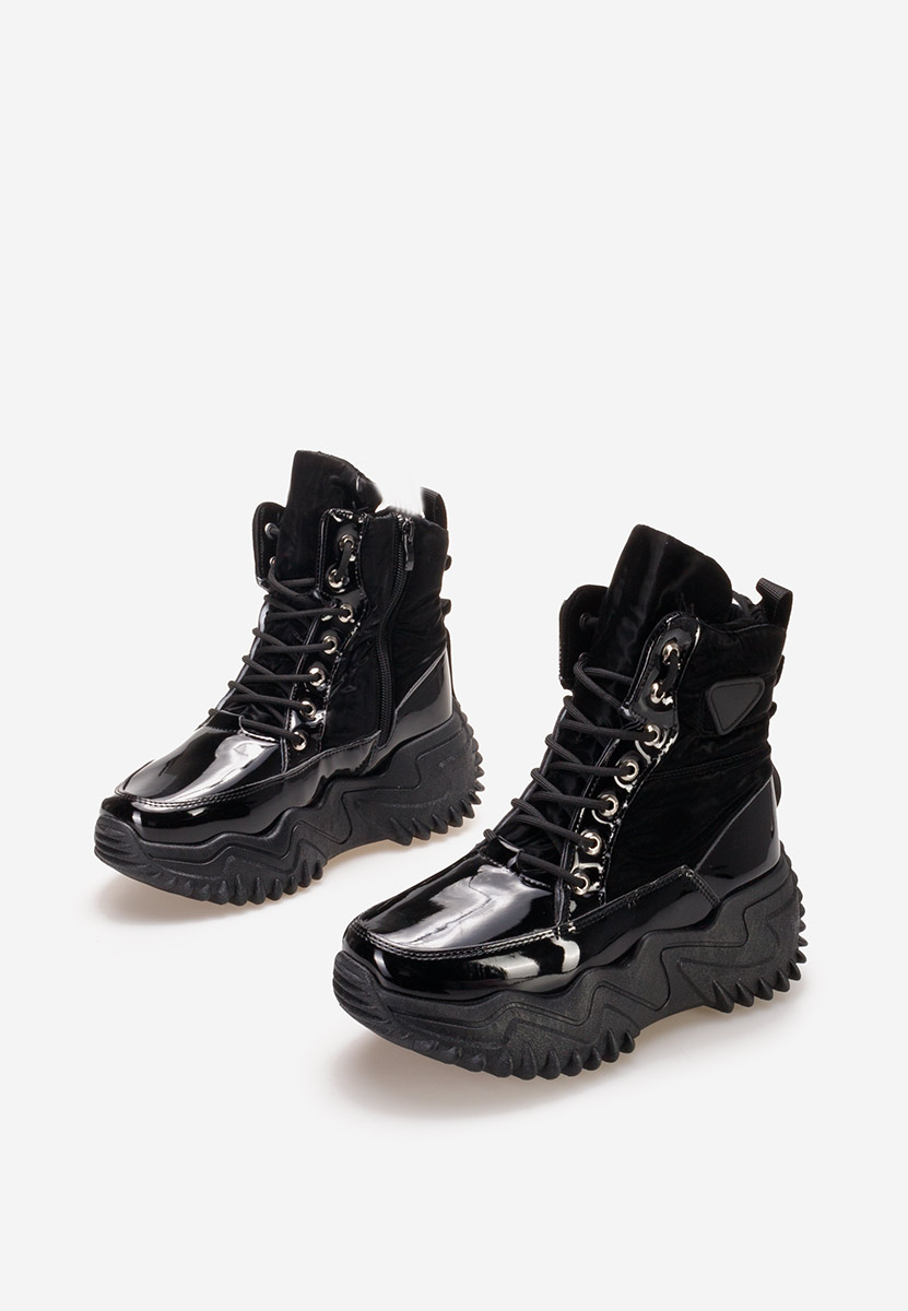 Černé dámské tenisky na platformě Nalonia