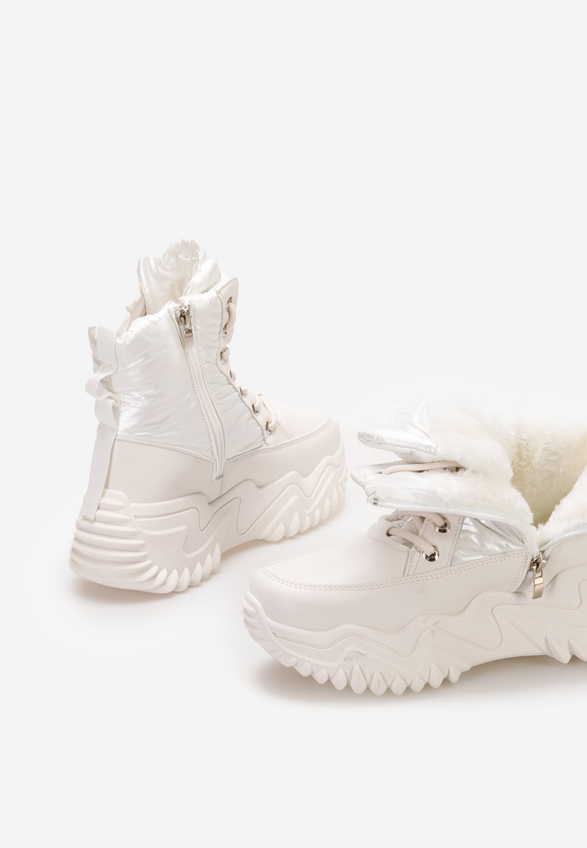 Béžové zimní tenisky dámské Nalonia