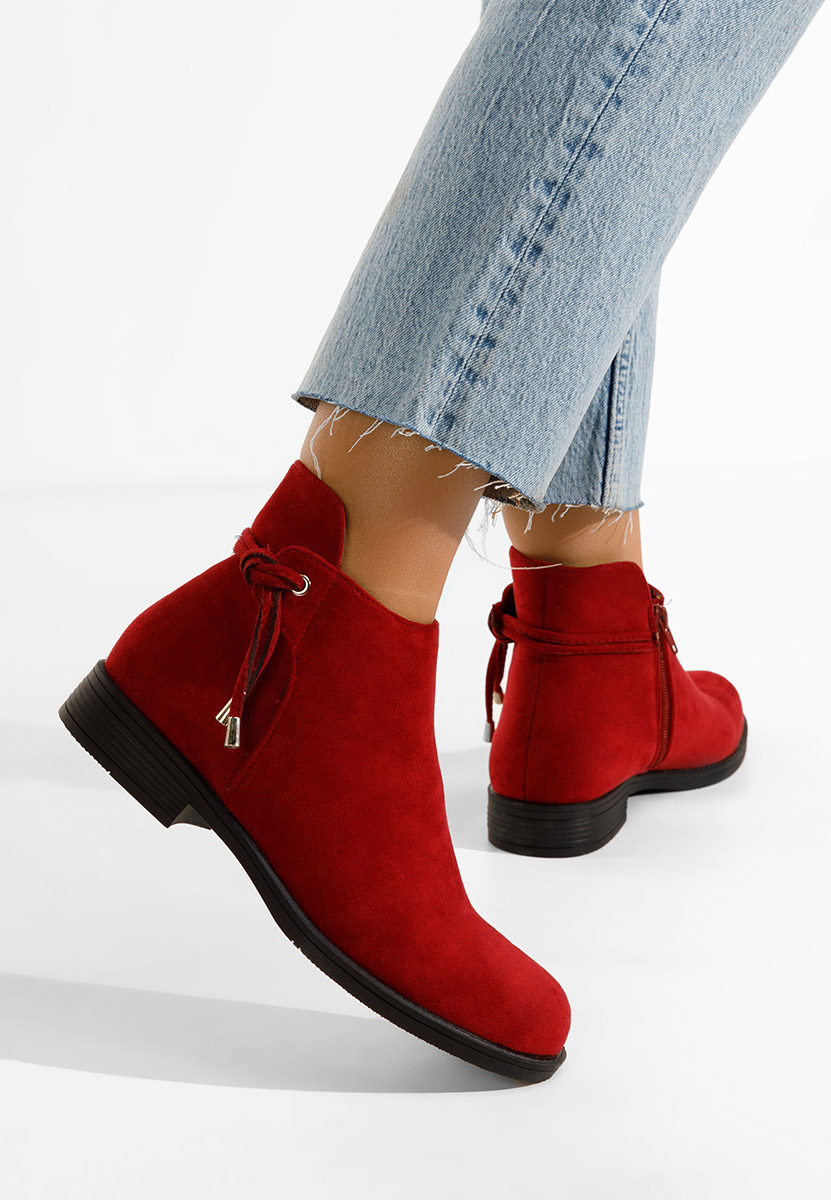 Bordové dámské kotníkové boty Dezara