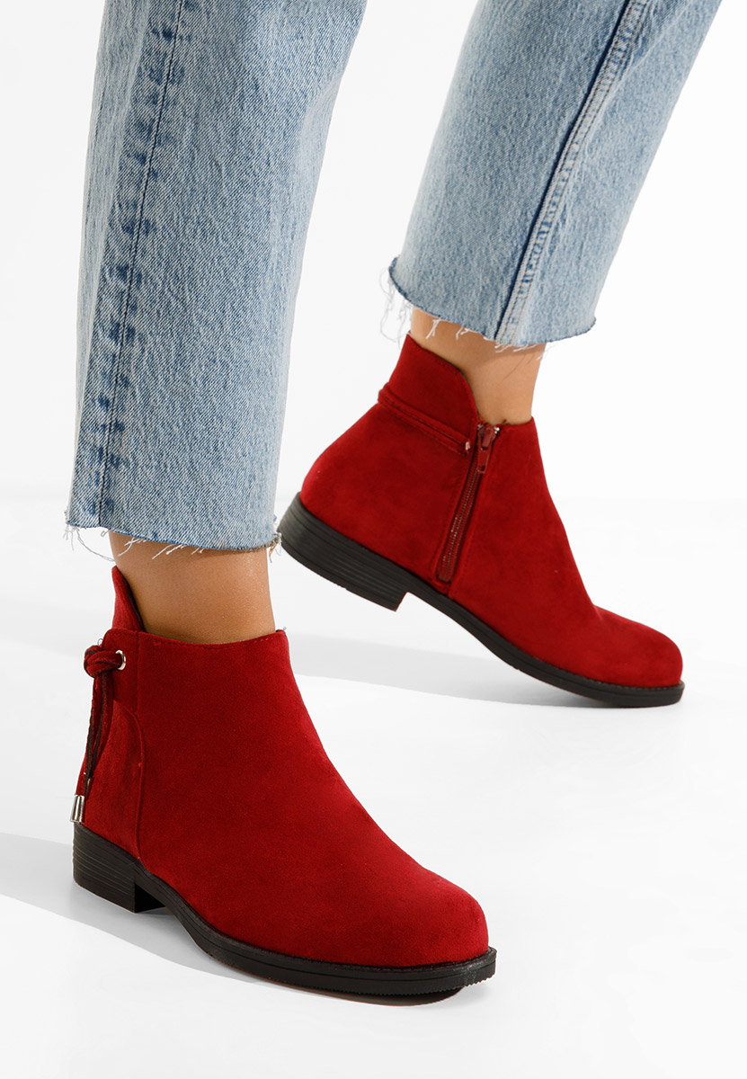 Bordové dámské kotníkové boty Dezara