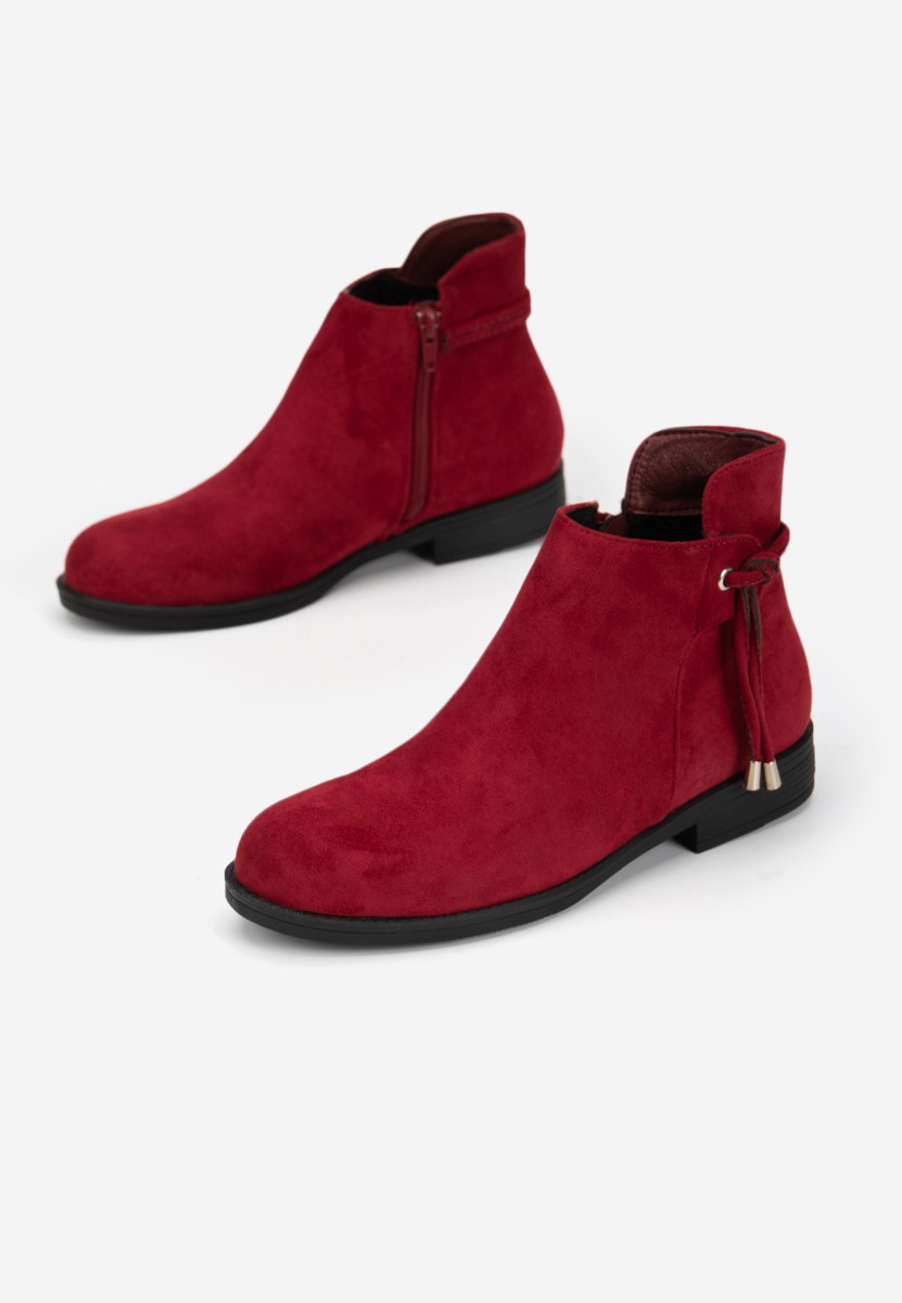 Bordové dámské kotníkové boty Dezara