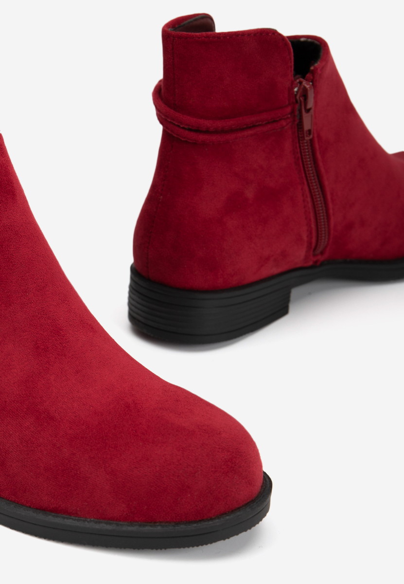 Bordové dámské kotníkové boty Dezara