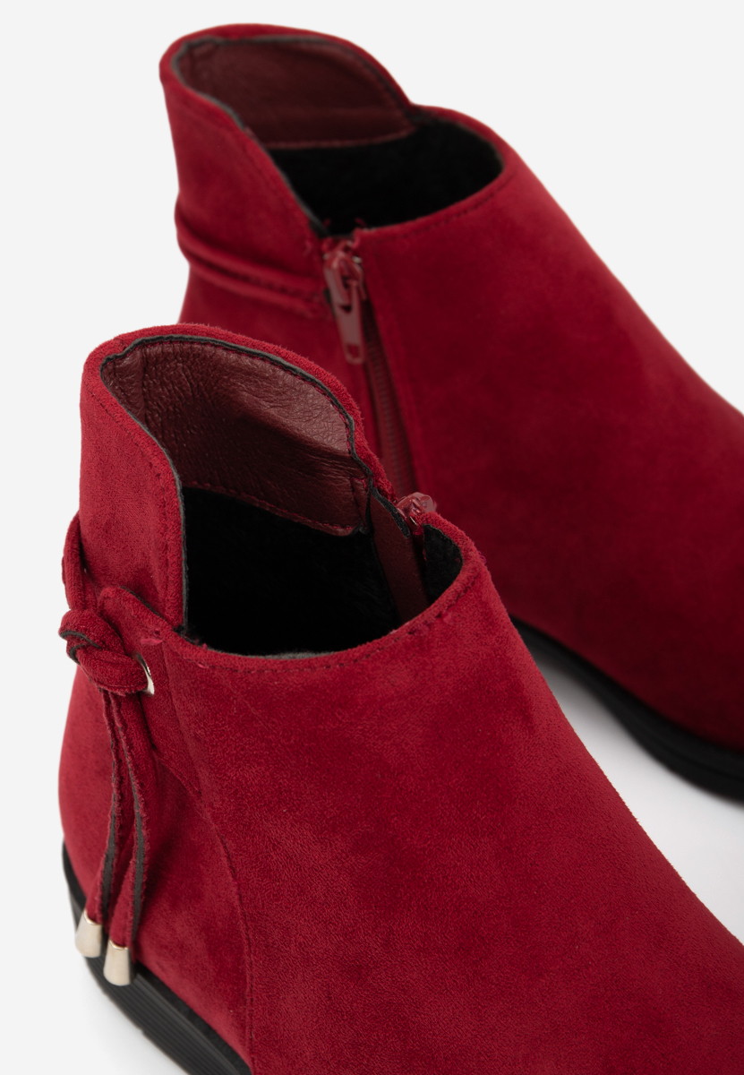 Bordové dámské kotníkové boty Dezara