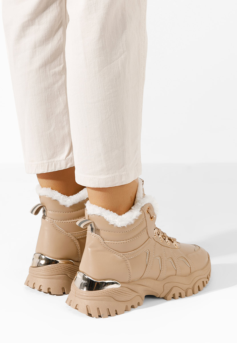 Khaki zimní tenisky dámské Vincia