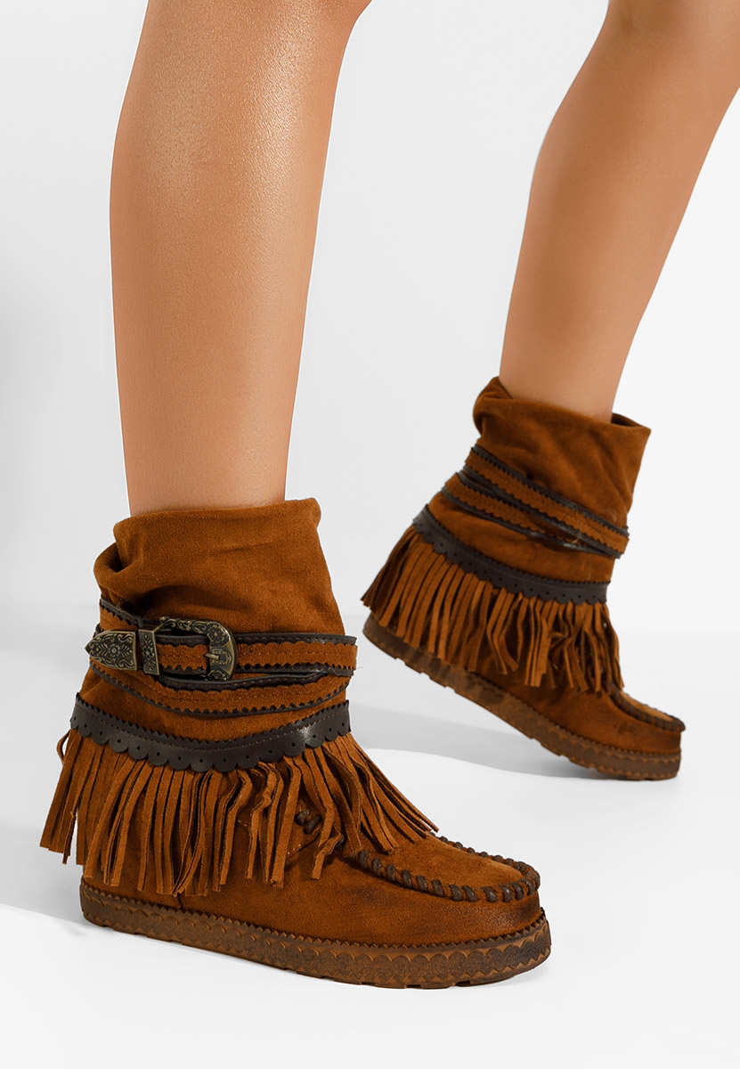 Camelové mocc kozačky Filin