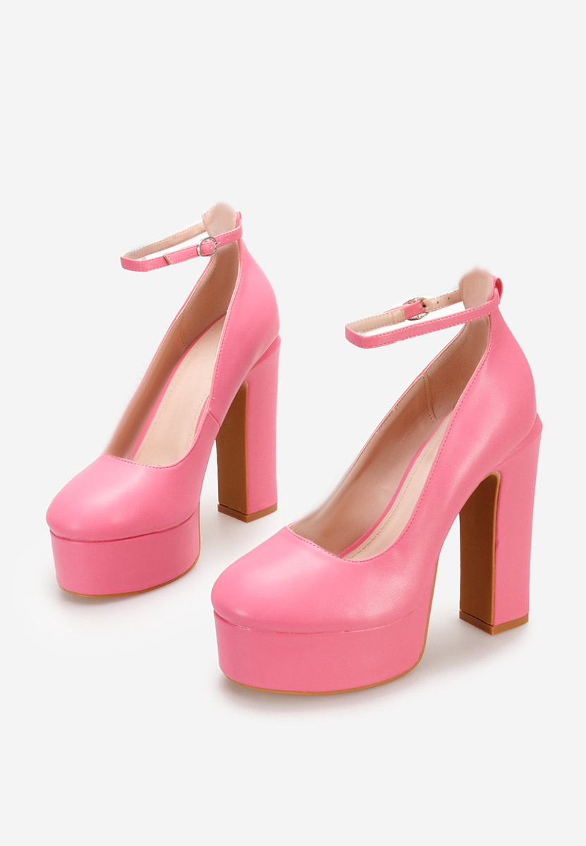 Ružové lodičky s platformou Matea