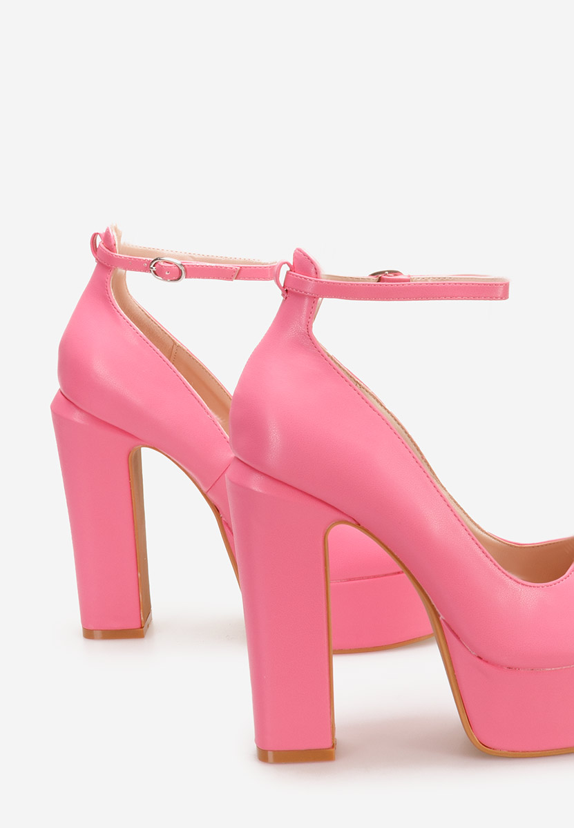 Ružové lodičky s platformou Matea