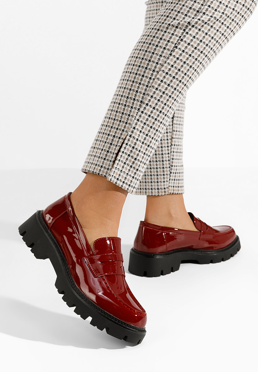 Bordové mokasíny dámské Zampa