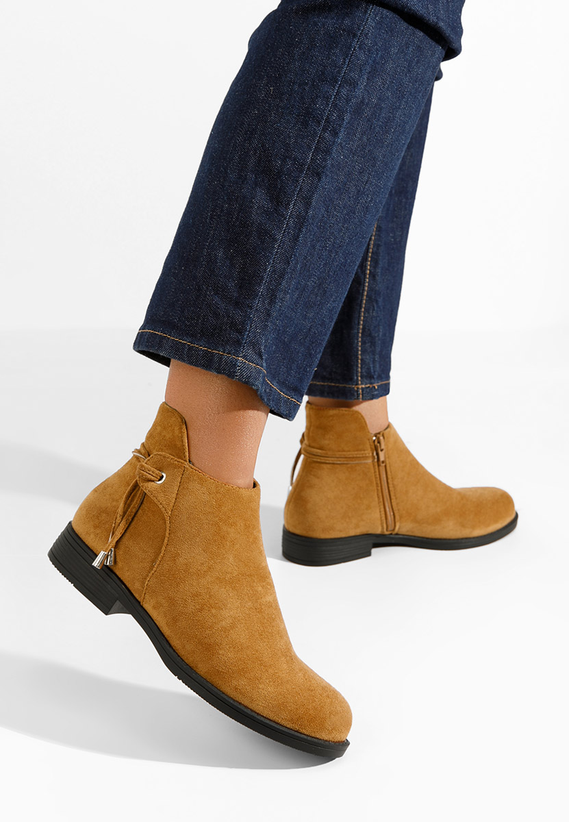 Camelové dámské kotníkové boty Dezara