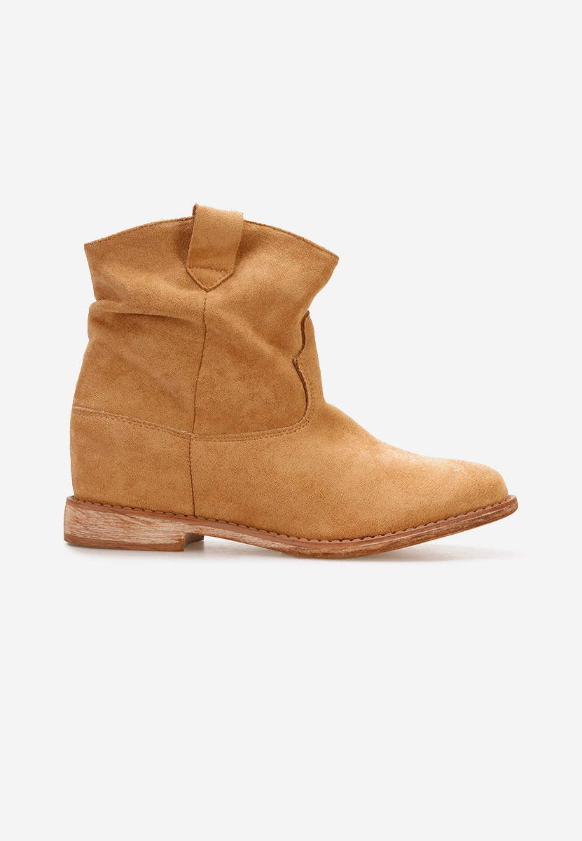 Camel kotníkové boty na klínku Medova