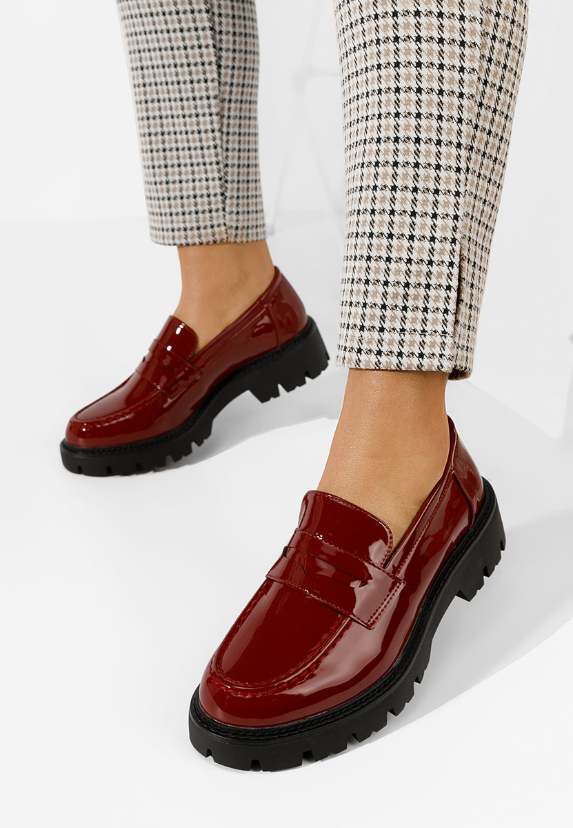 Bordové mokasíny dámské Zampa