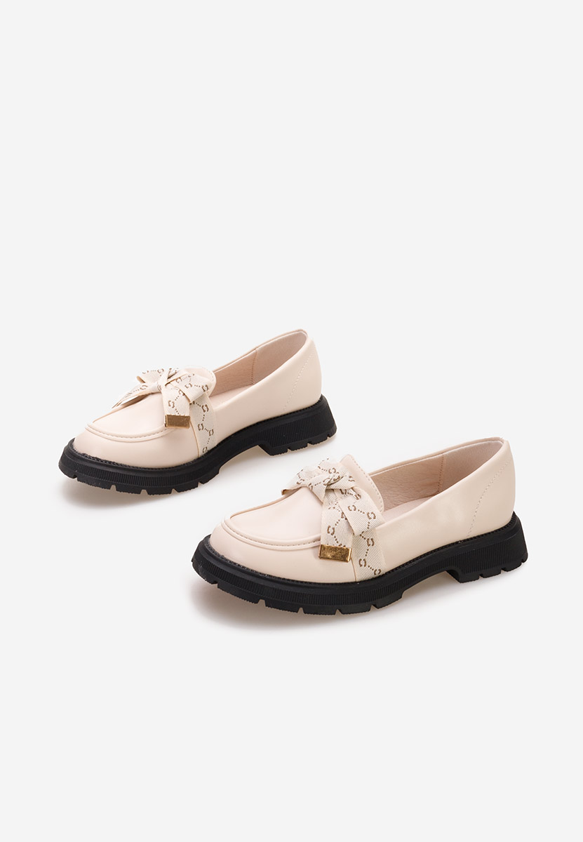Béžové dívčí mokasíny Sophy