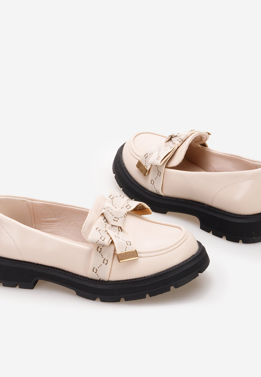 Béžové dívčí mokasíny Sophy