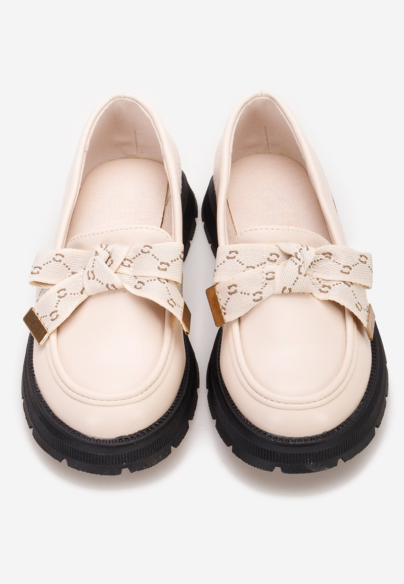 Béžové dívčí mokasíny Sophy