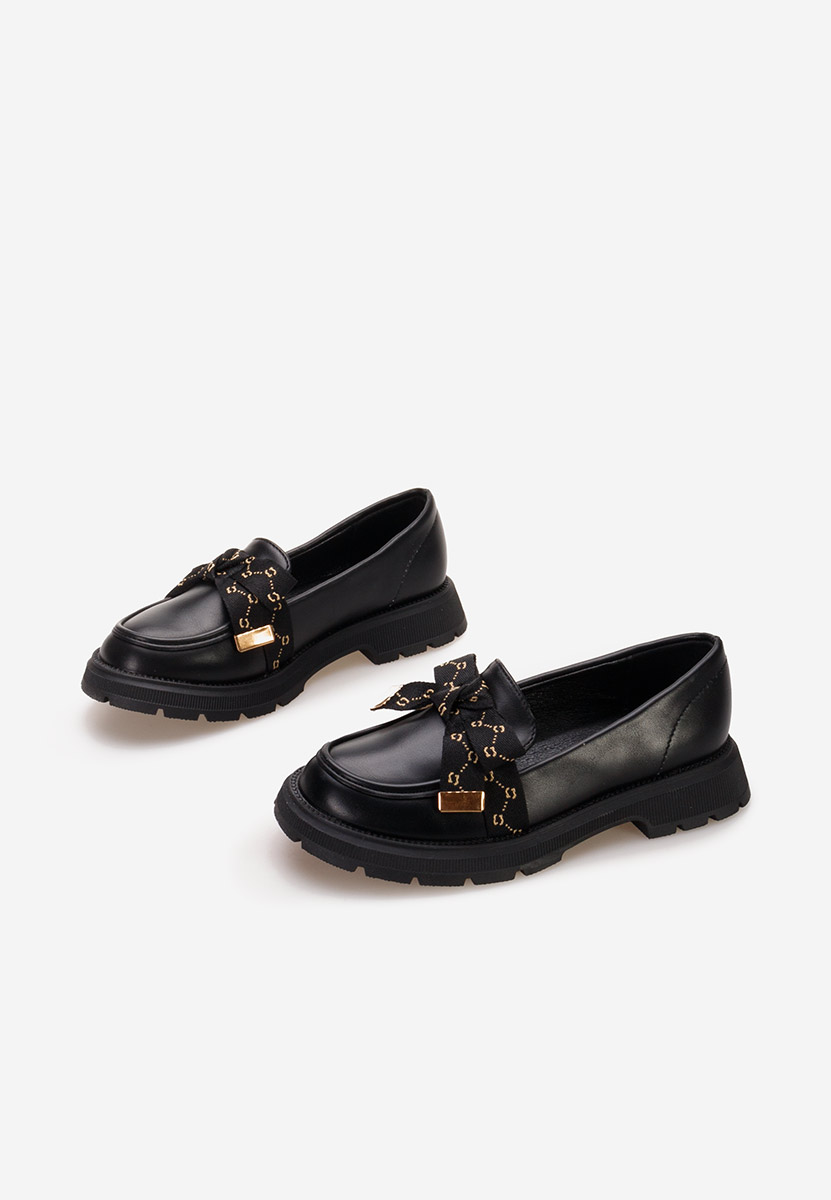 Černé dívčí mokasíny Sophy