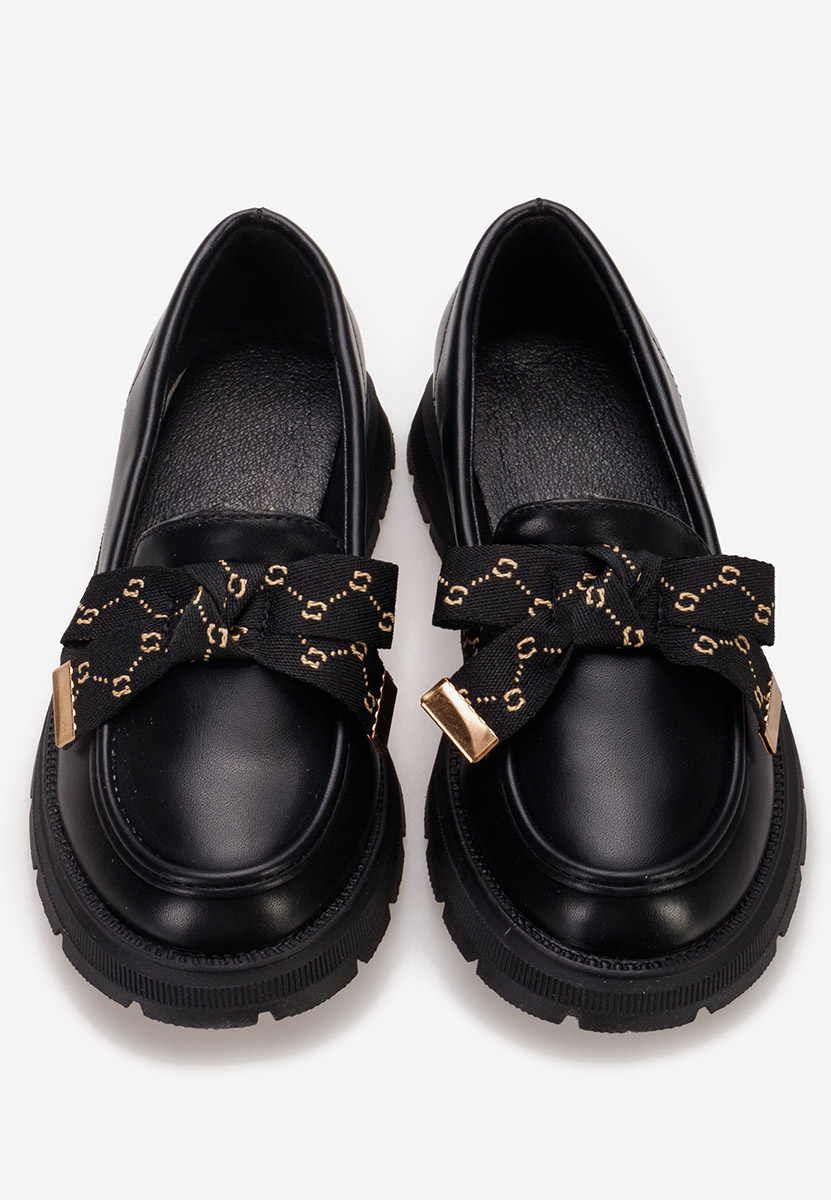 Černé dívčí mokasíny Sophy
