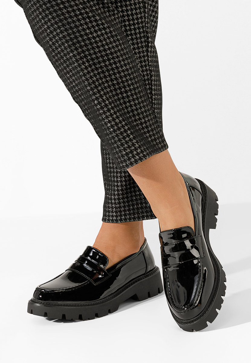 Černé mokasíny dámské Zampa