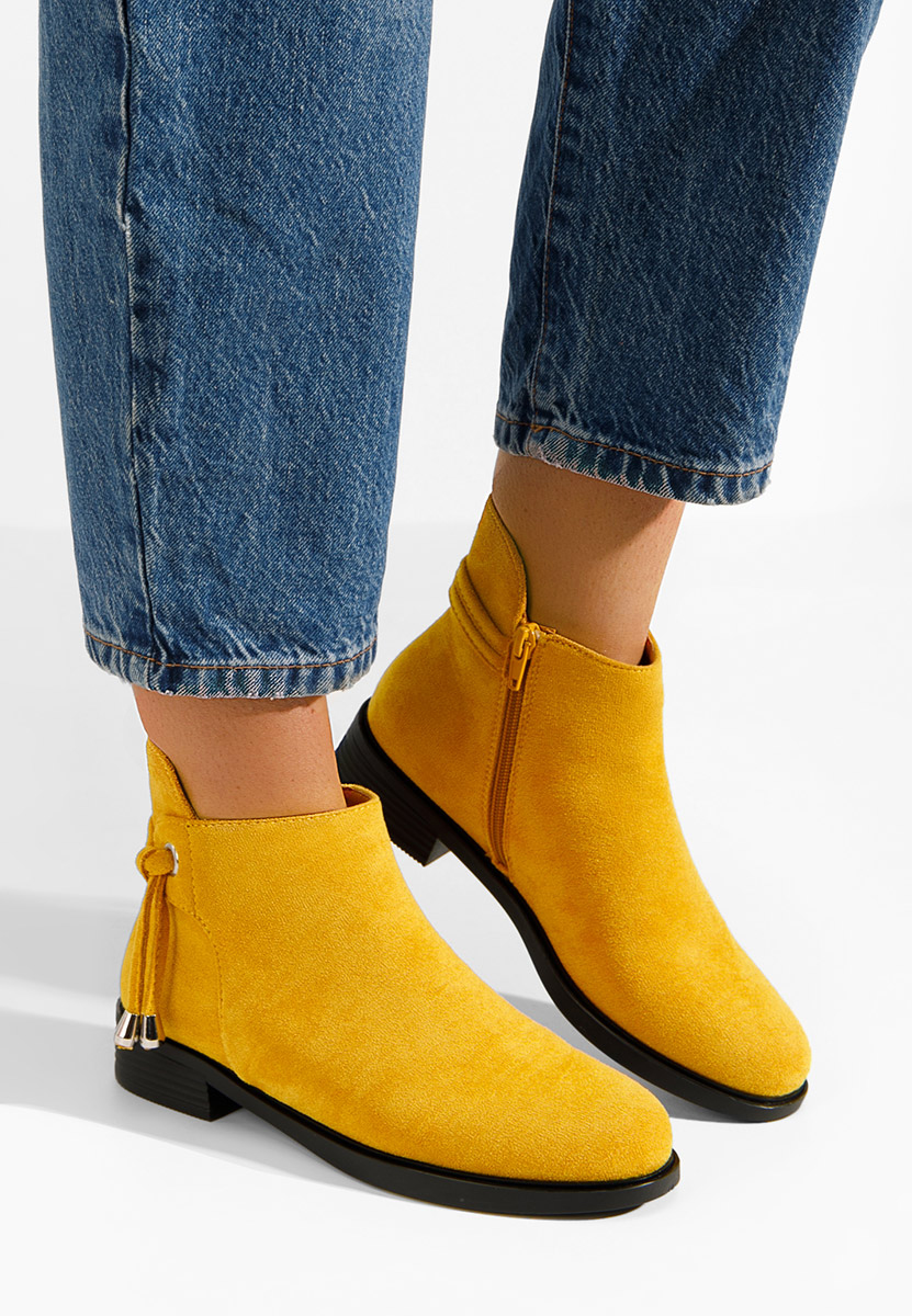 Žlutá dámské kotníkové boty Dezara