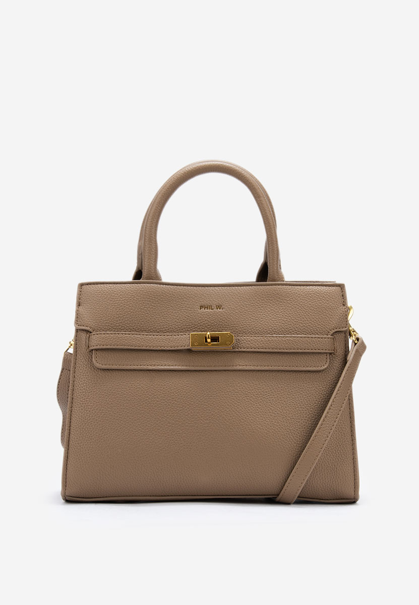 Khaki rukojeť kabelky Tharsa