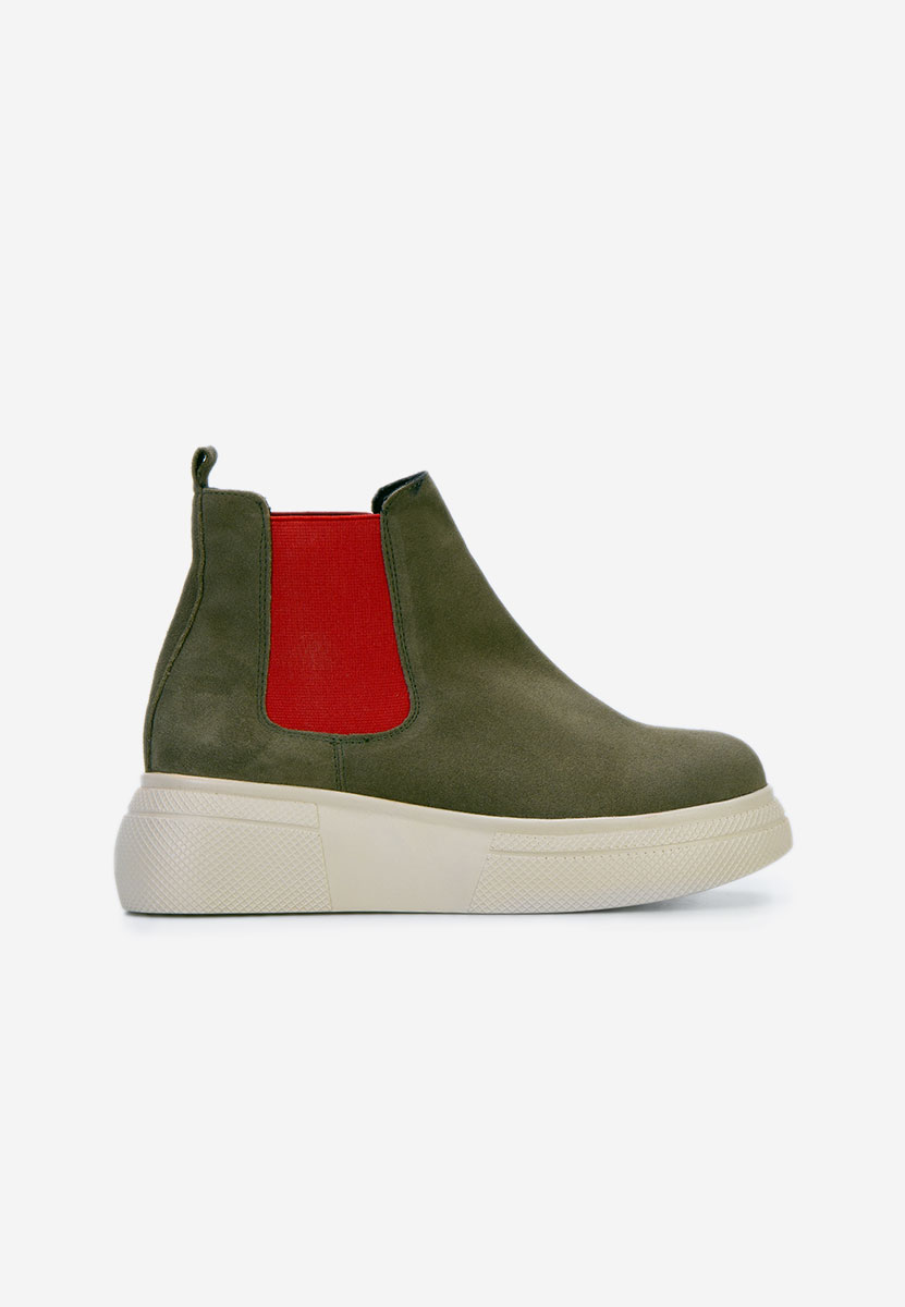Khaki dámské chelsea boty Kisalia V2