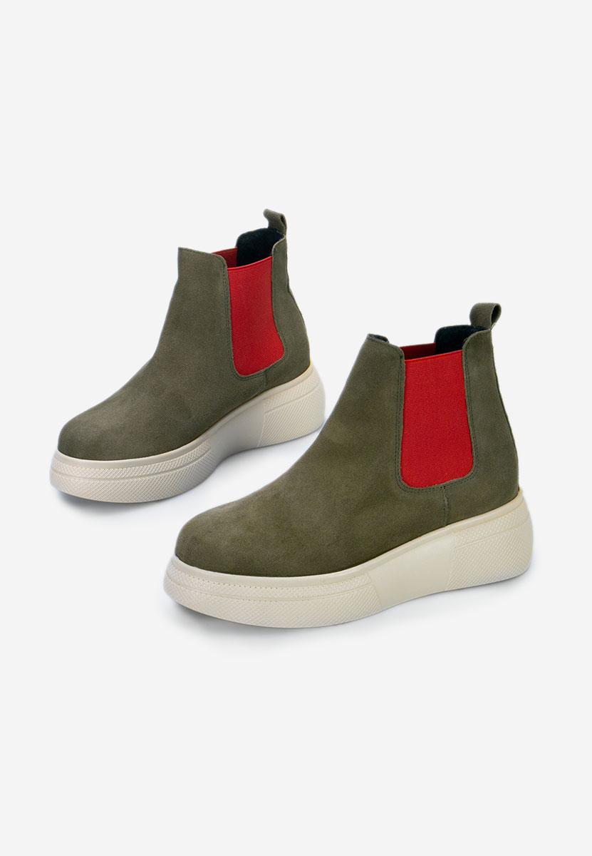 Khaki dámské chelsea boty Kisalia V2