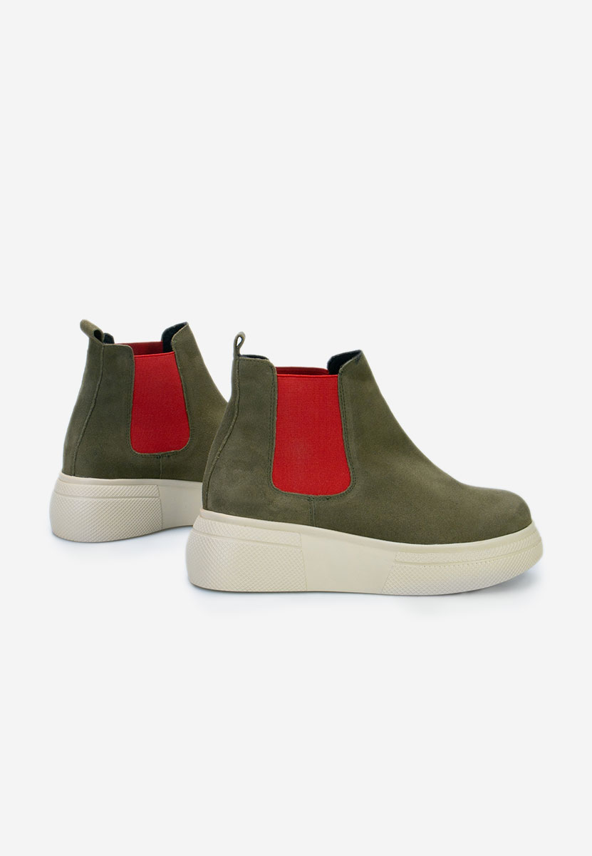 Khaki dámské chelsea boty Kisalia V2
