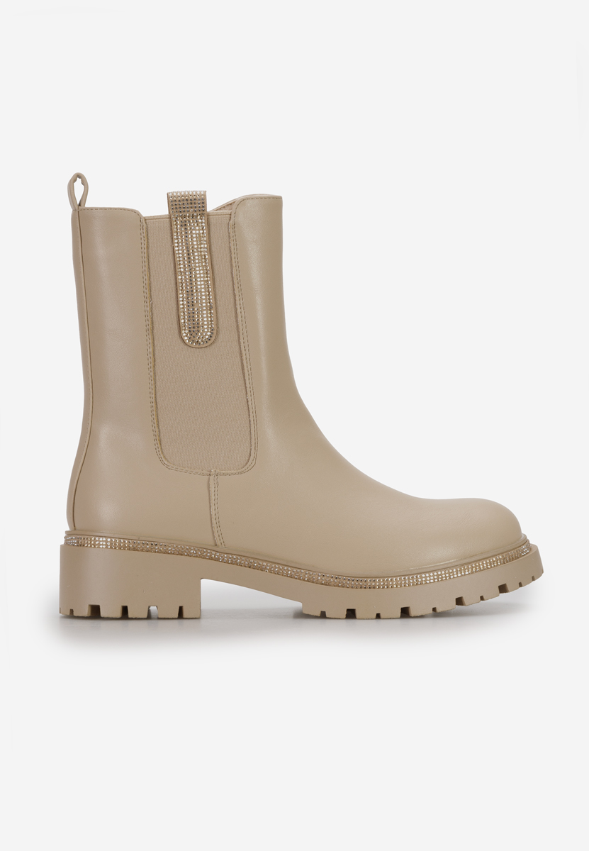 Khaki dámské chelsea boty Nellie