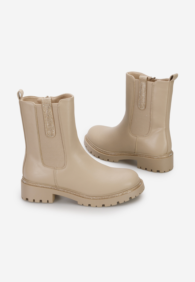 Khaki dámské chelsea boty Nellie