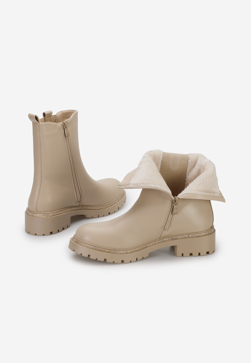 Khaki dámské chelsea boty Nellie
