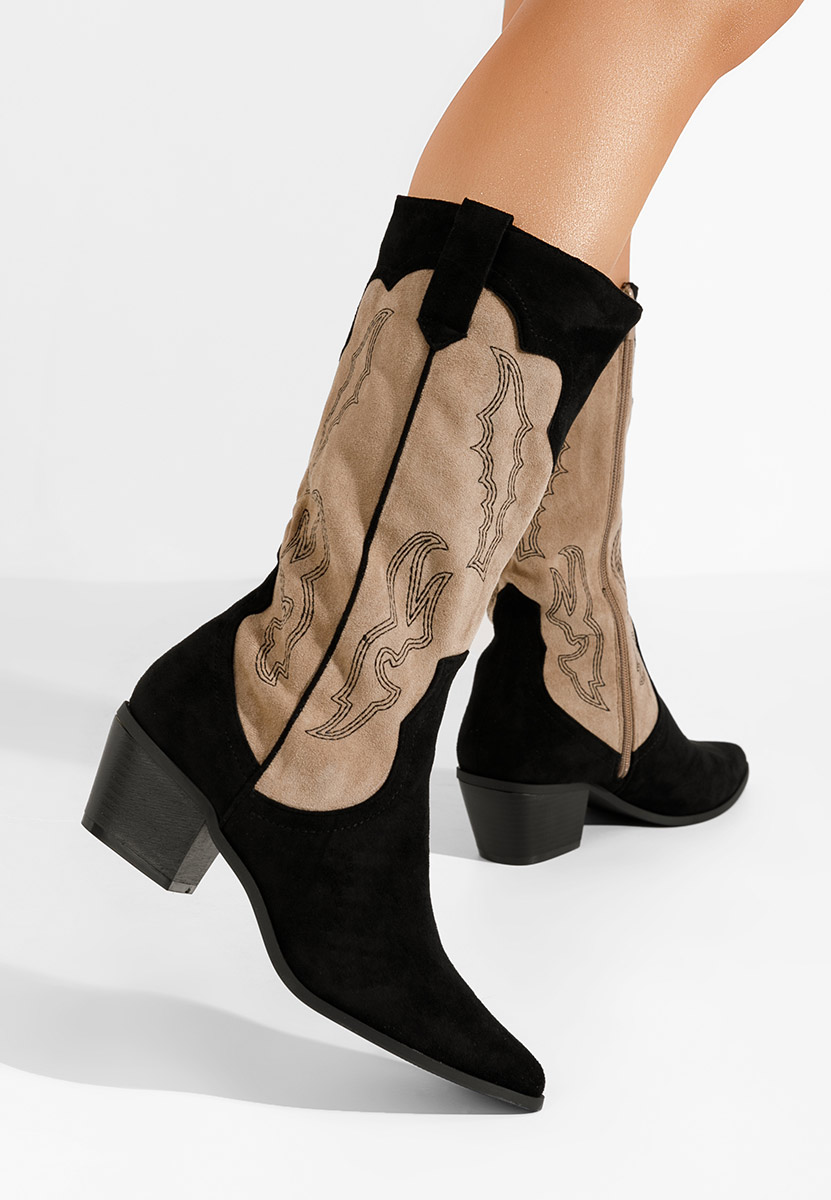 Černé dámské kozačky Kania