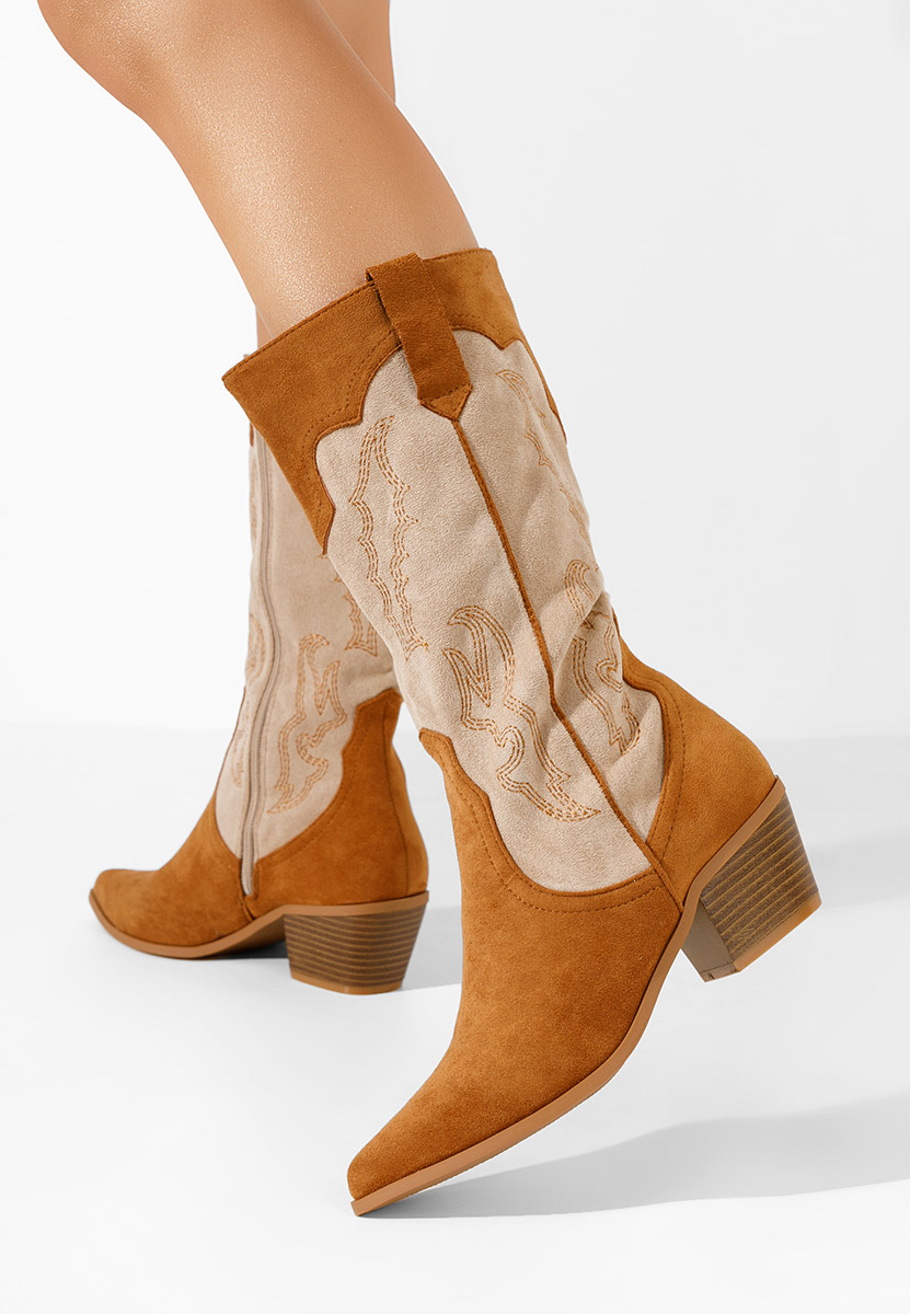 Camelové dámské kozačky Kania