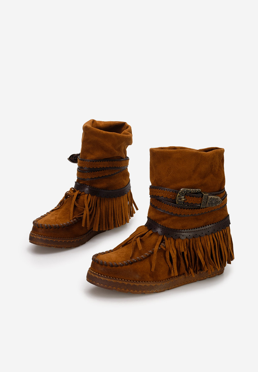 Camelové mocc kozačky Filin