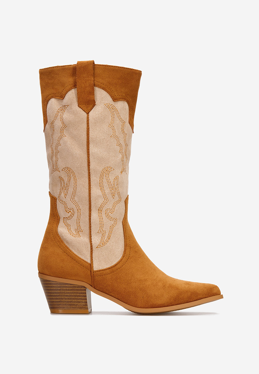 Camelové dámské kozačky Kania