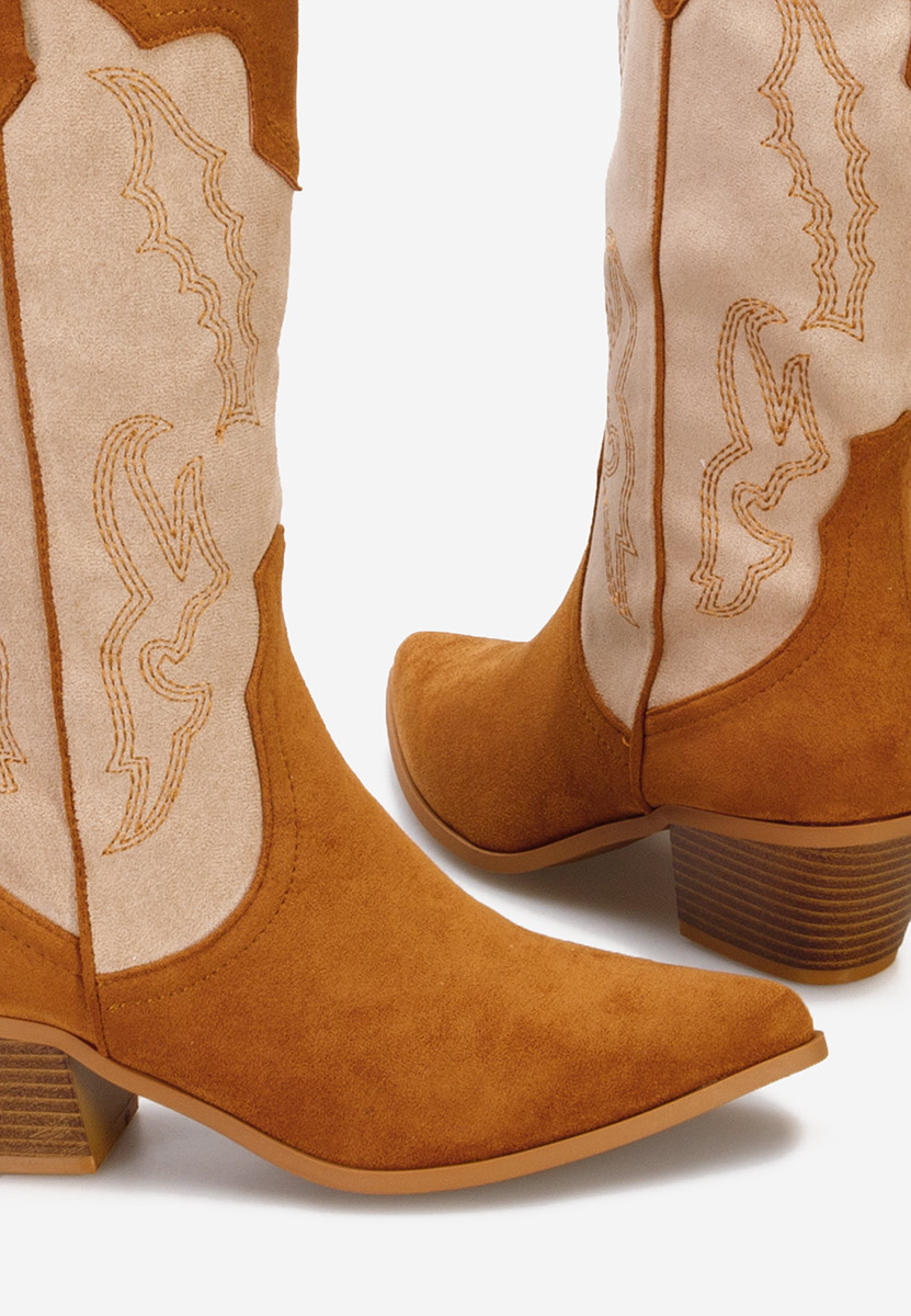 Camelové dámské kozačky Kania