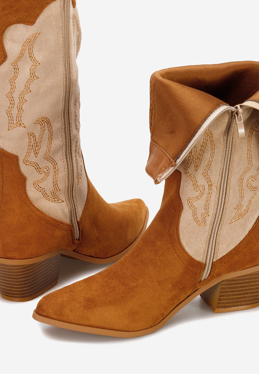 Camelové dámské kozačky Kania