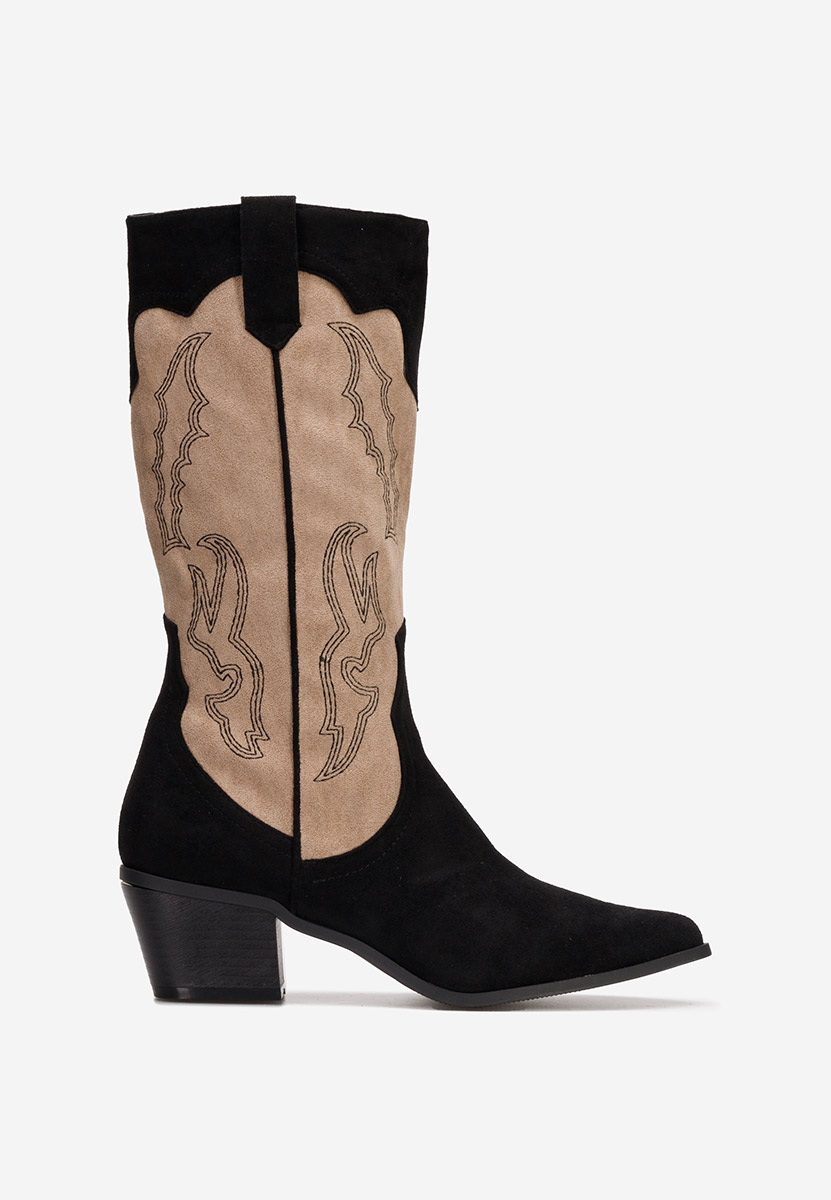 Černé dámské kozačky Kania