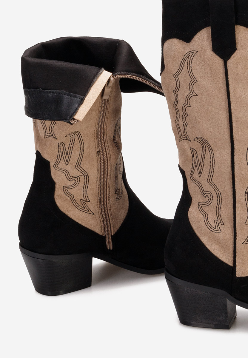 Černé dámské kozačky Kania