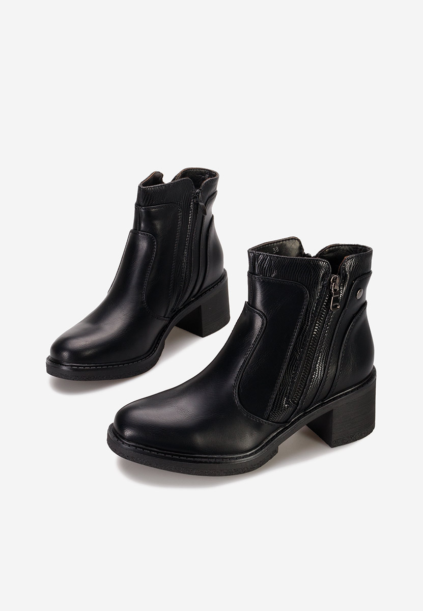 Černé kotníková obuv Caleiaja