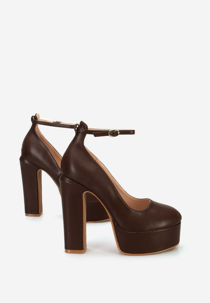 Hnedé lodičky s platformou Matea V3