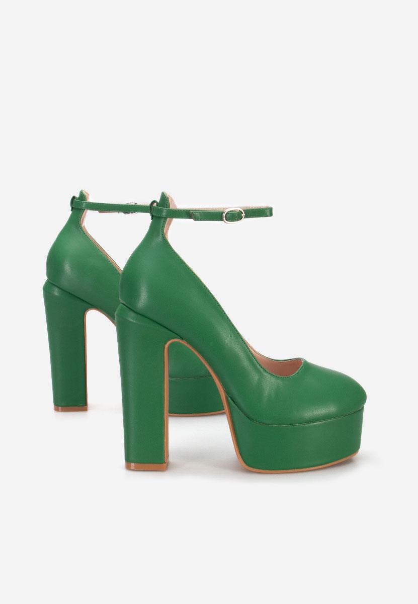 Zelené lodičky s platformou Matea V4