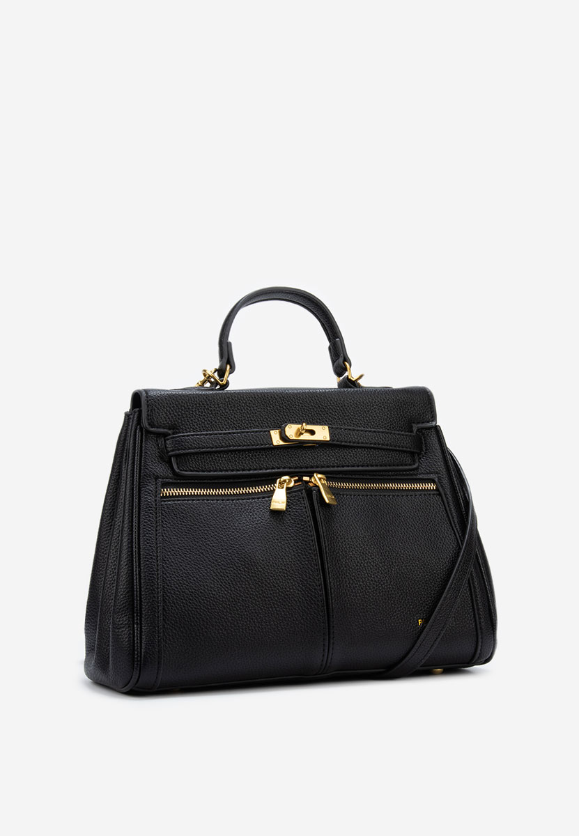 Černá rukojeť kabelky Auburn