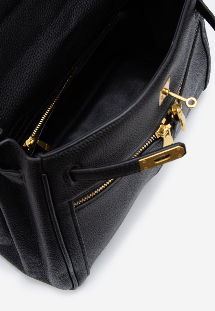 Černá rukojeť kabelky Auburn