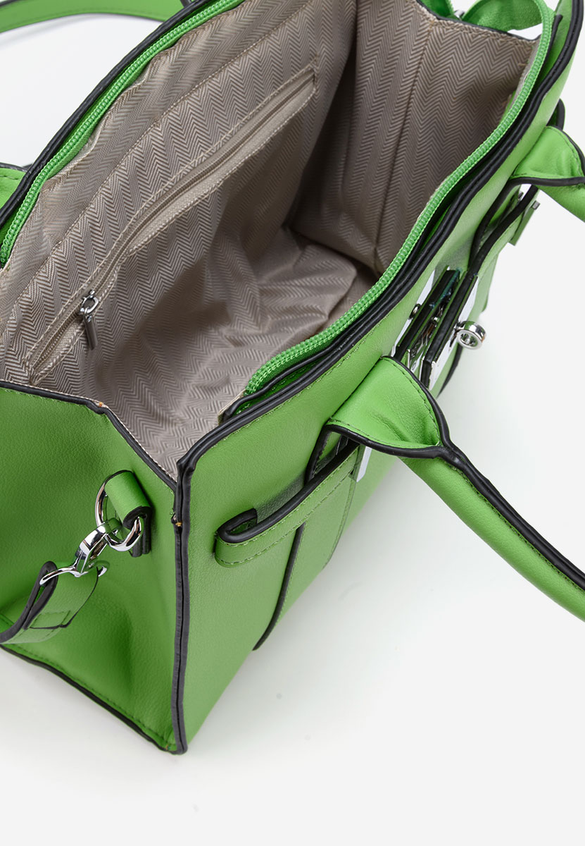 Zelená rukojeť kabelky Yvesa