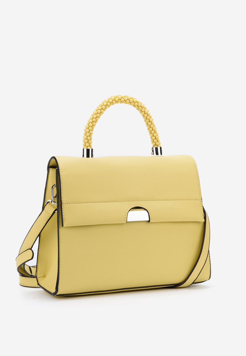 Žlutá rukojeť kabelky Saera