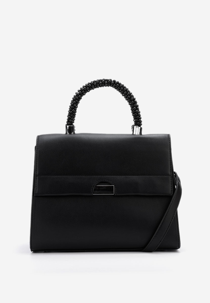 Černá rukojeť kabelky Saera