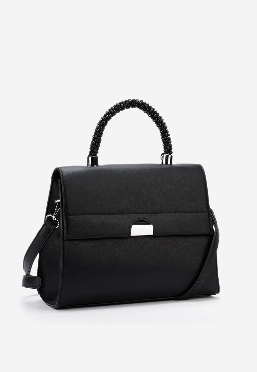 Černá rukojeť kabelky Saera