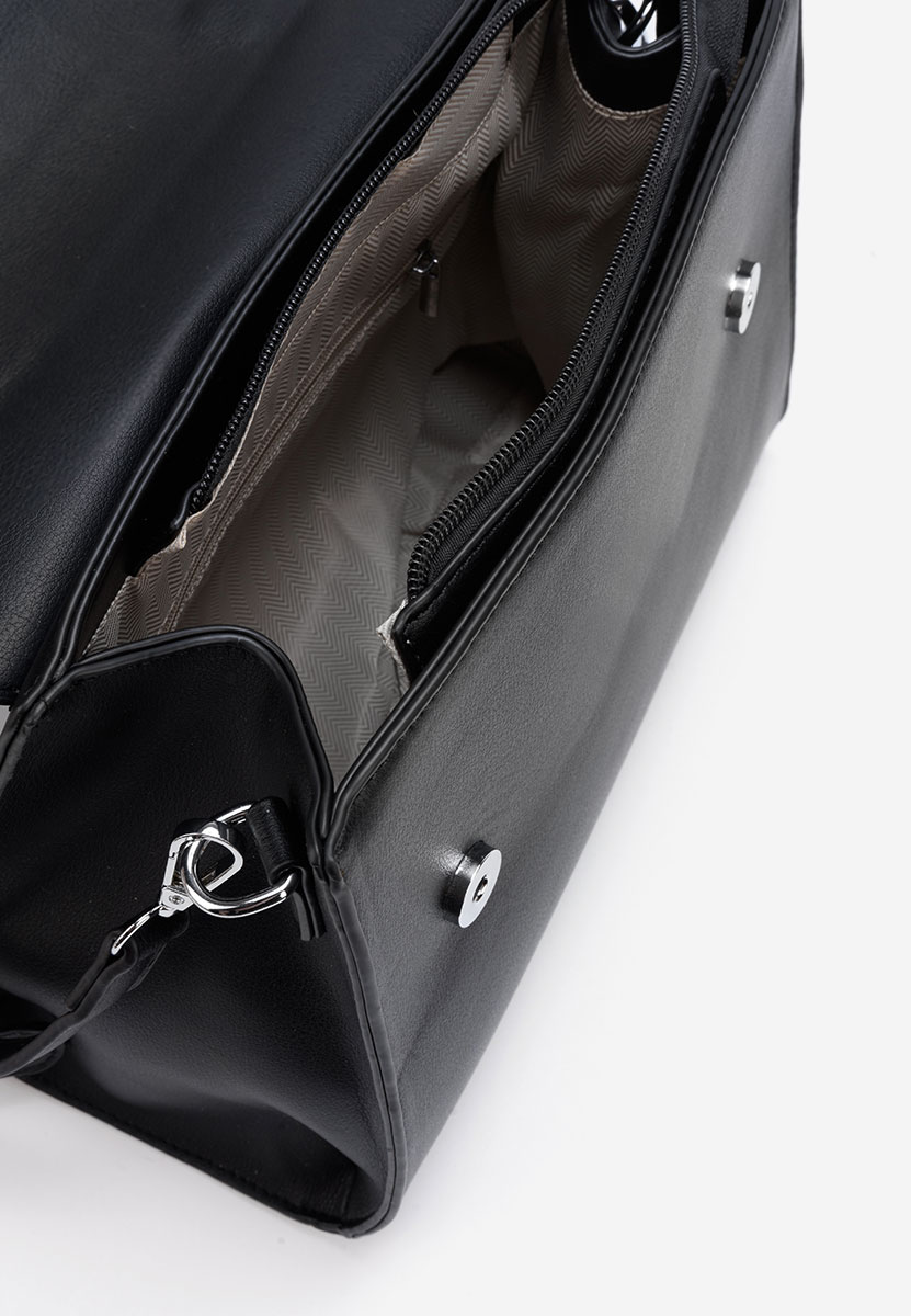 Černá rukojeť kabelky Saera