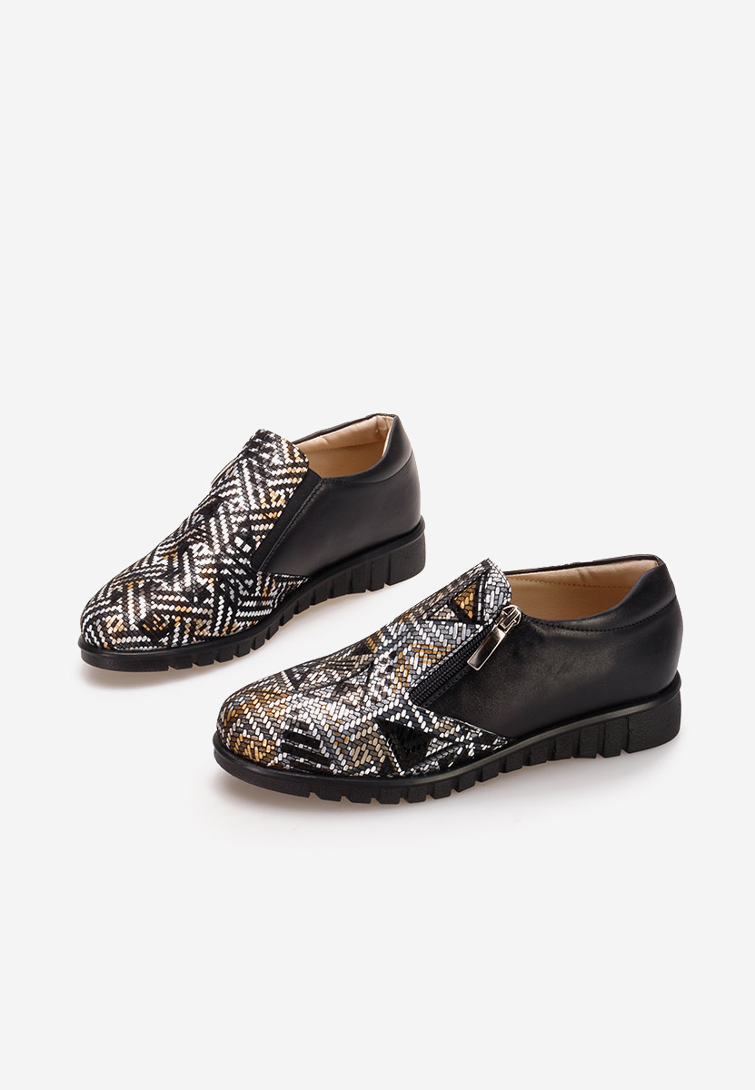 Viacfarebné kožené polobotky Isola V5